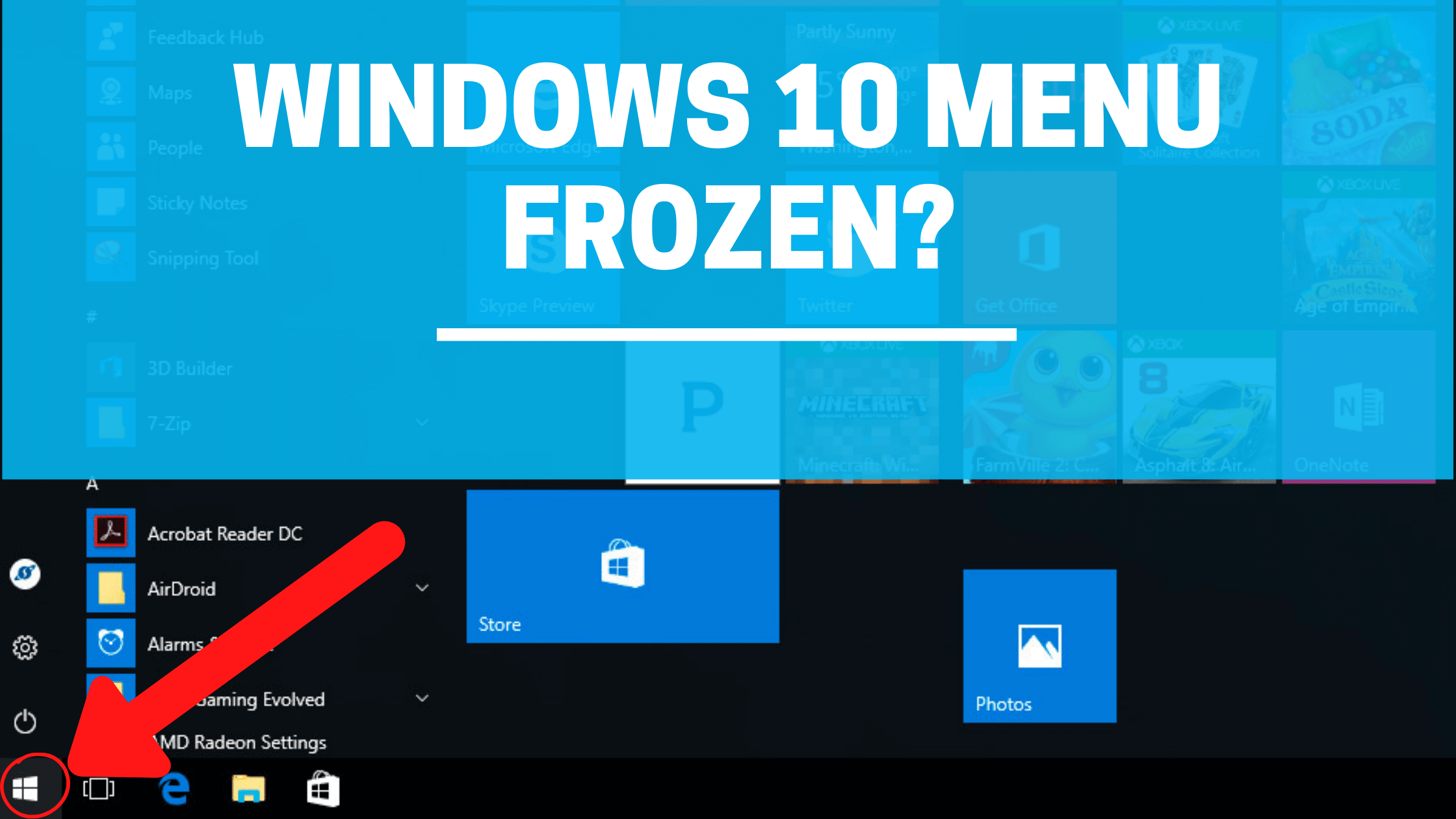 How To Fix Frozen Windows 10 Menu